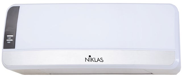 Termoventilatore a parete elettrico con erogatore ceramico e telecomando 2000W PTC Niklas Split Elegant - White