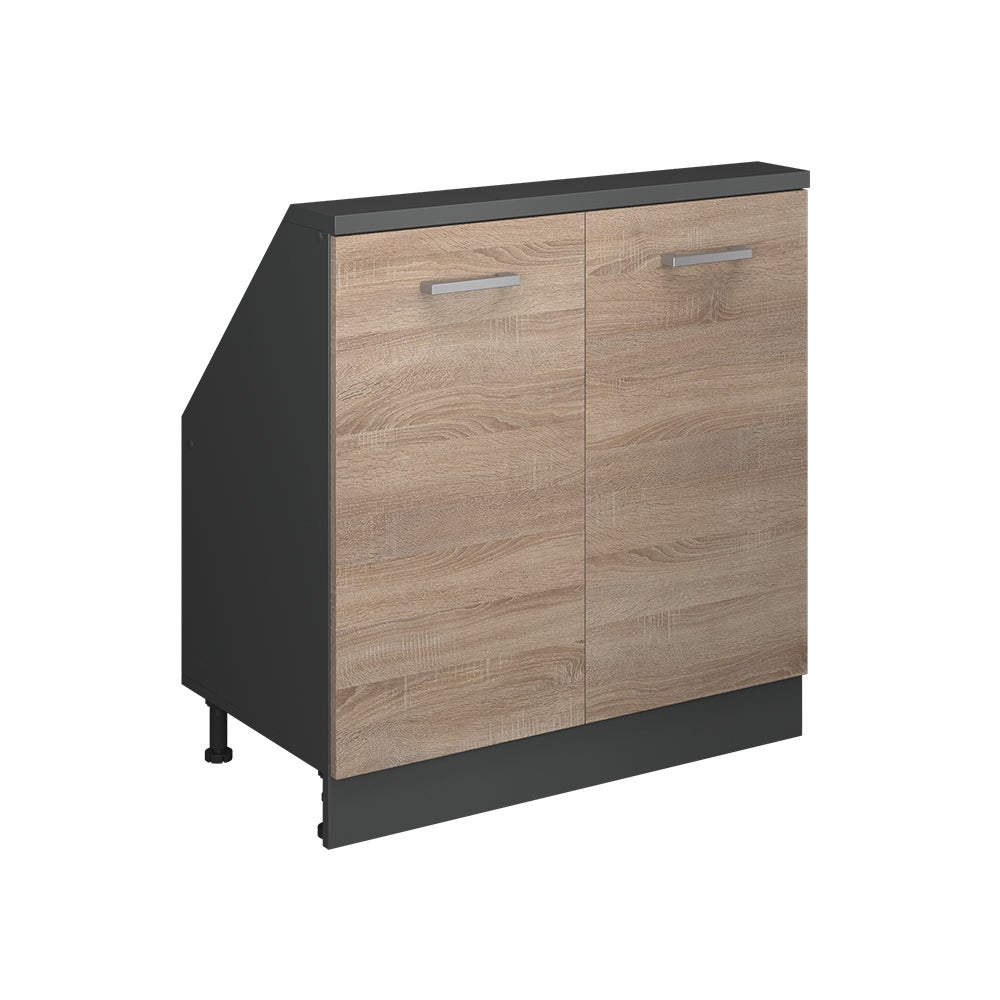 Vicco Szafka kuchenna na dach skośny R-Line, Sonoma, 80 cm z 2 drzwiami