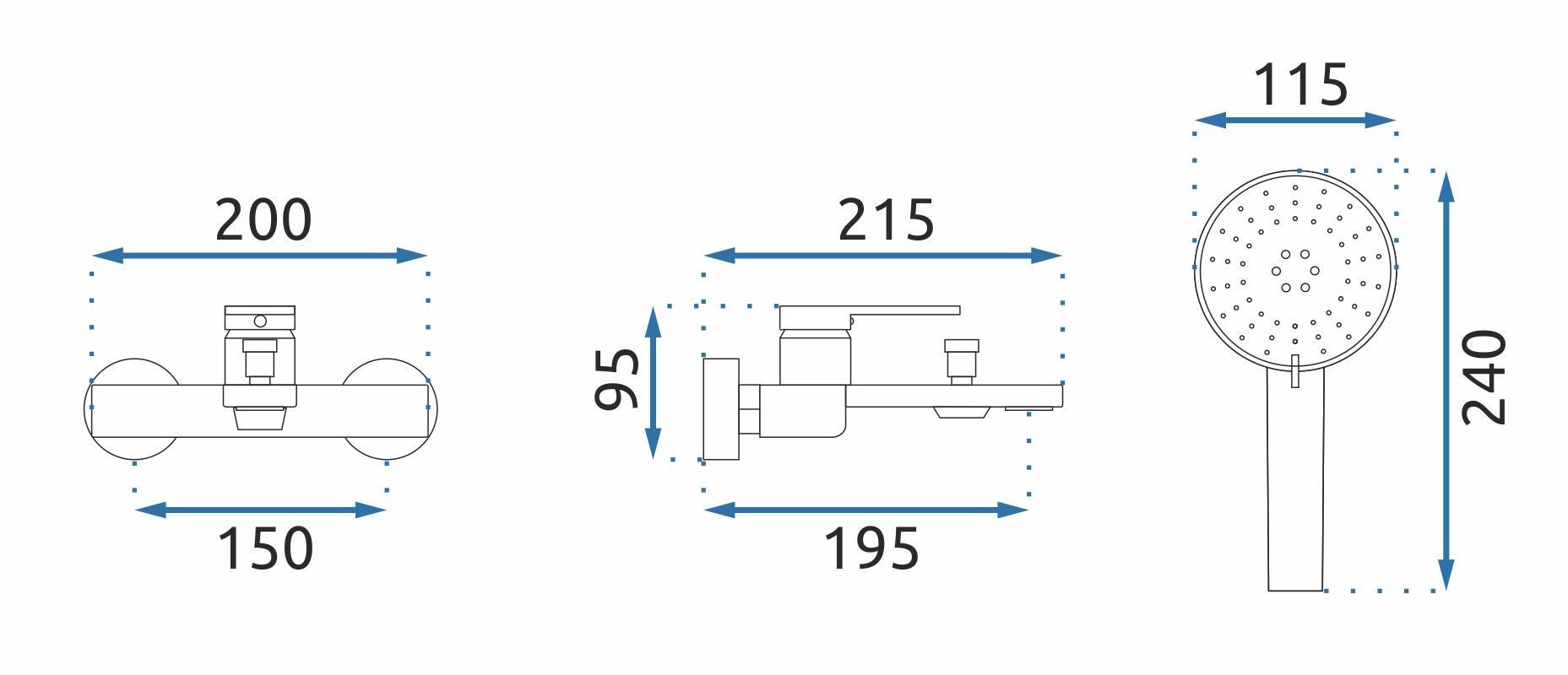 ROBINET DE BAIGNOIRE REA VERSO BRUSH GOLD - 7