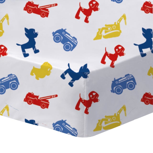 Drap housse imprimé 100% coton, PAT PATROUILLE PATBOY
