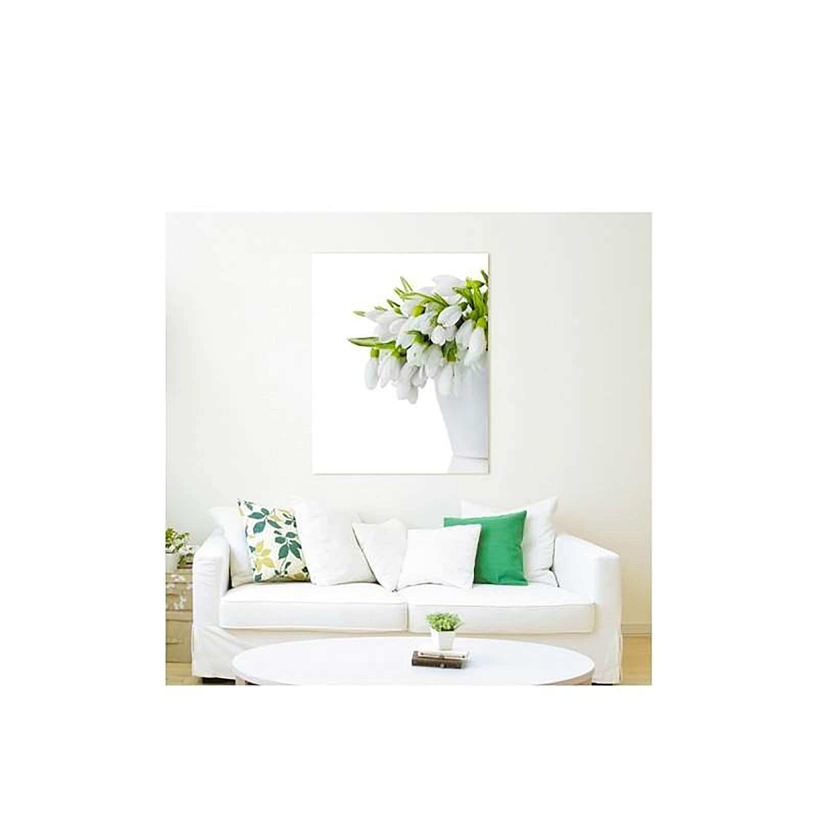 Tableau fleurs dans un vase blanc - 50 x 70 cm - 3