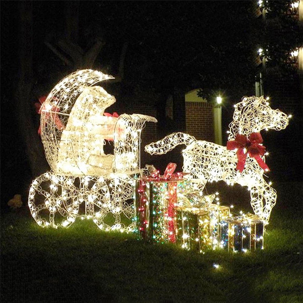 LEMROE 50M 500 guirlandes lumineuses à LED blanc chaud 8 modes de lumière jardin de fête décoration intérieure extérieure lumières de Noël Blanc chaud - 4