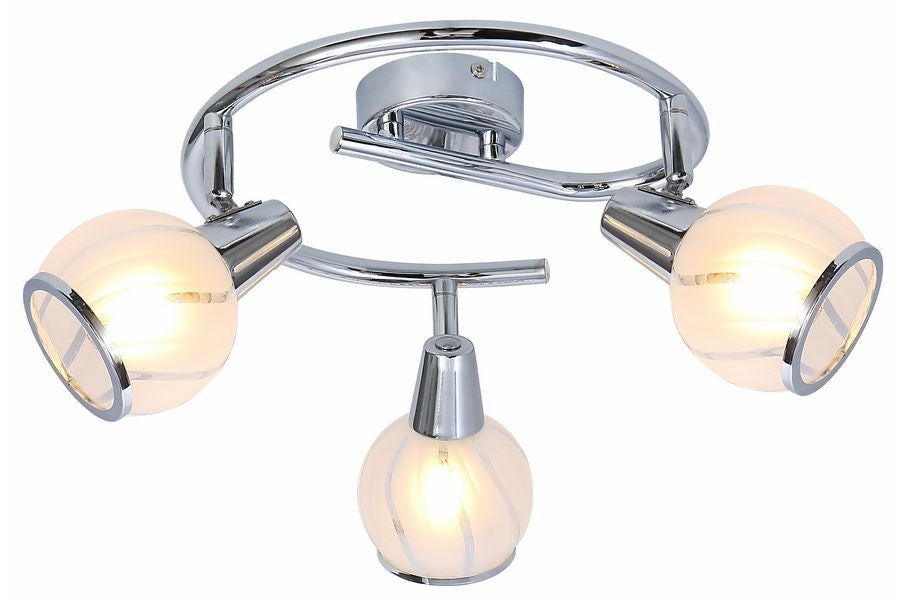 Lampa sufitowa wisząca Megan chromowana 3xE14x40W wym: 16 x 45 x 45 cm metal Reality