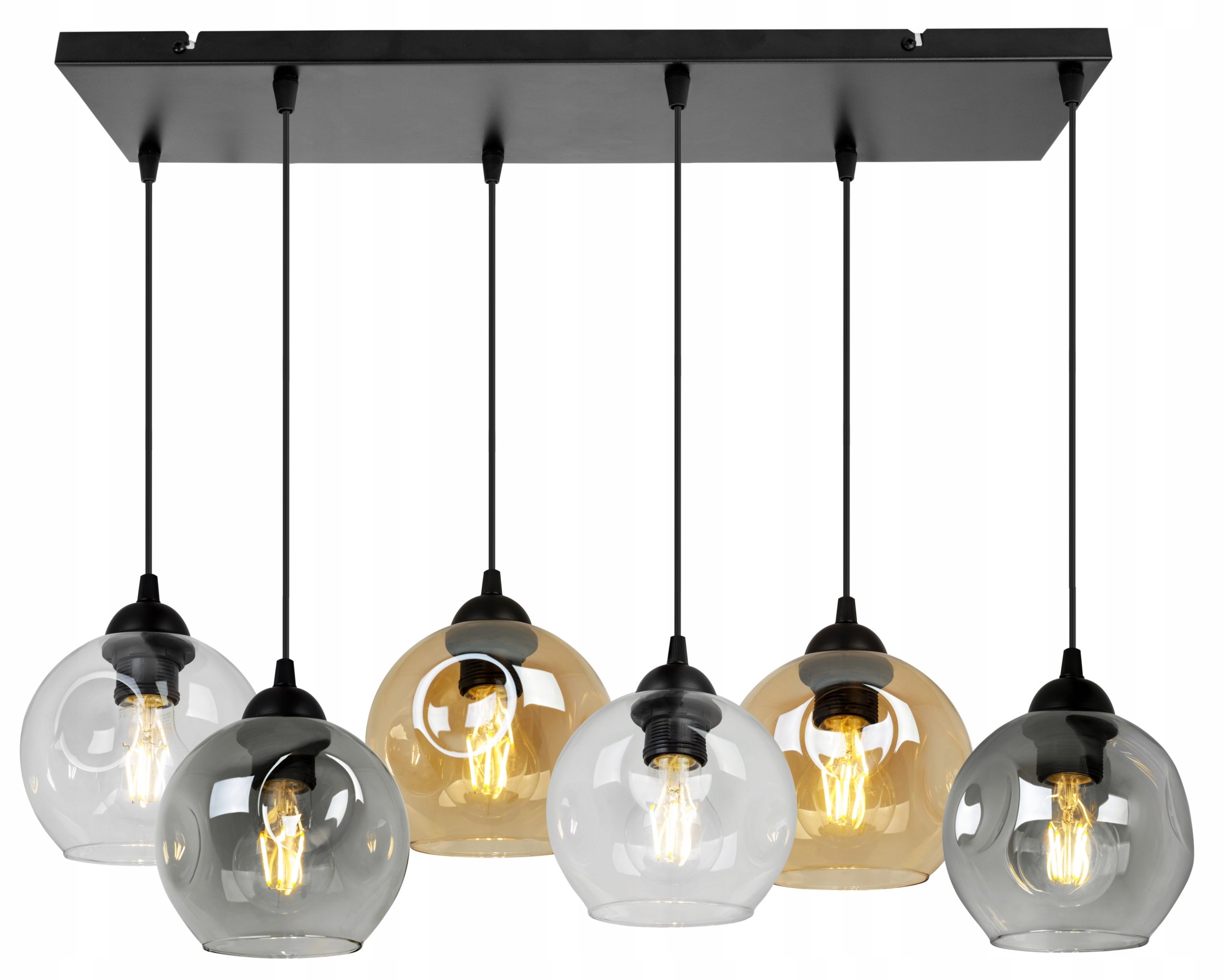 Lampa sufitowa wisząca Rio elegance 6xE27 abażur kula wielokolorowa Light Home LH