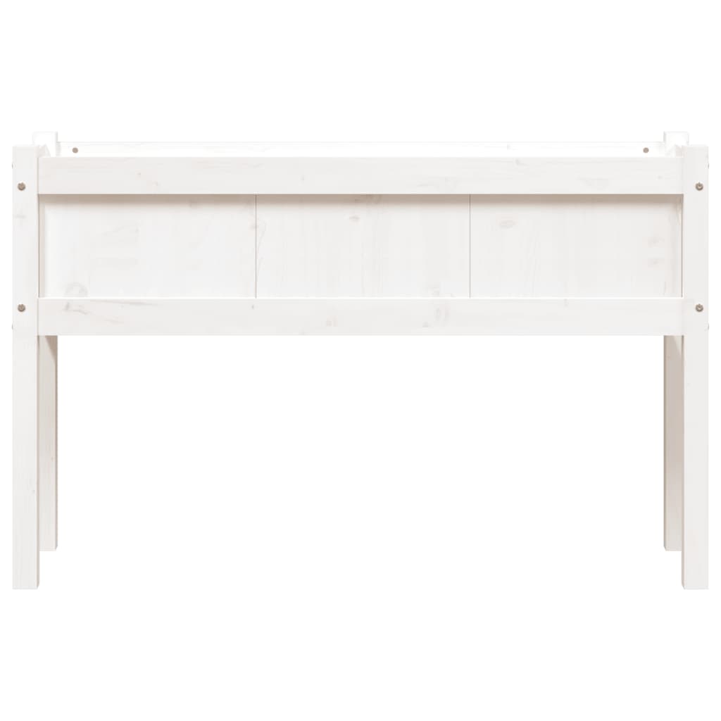 2 pcs Jardinière，Bac à fleurss avec pieds blanc bois de pin massif CWV23357 - 5