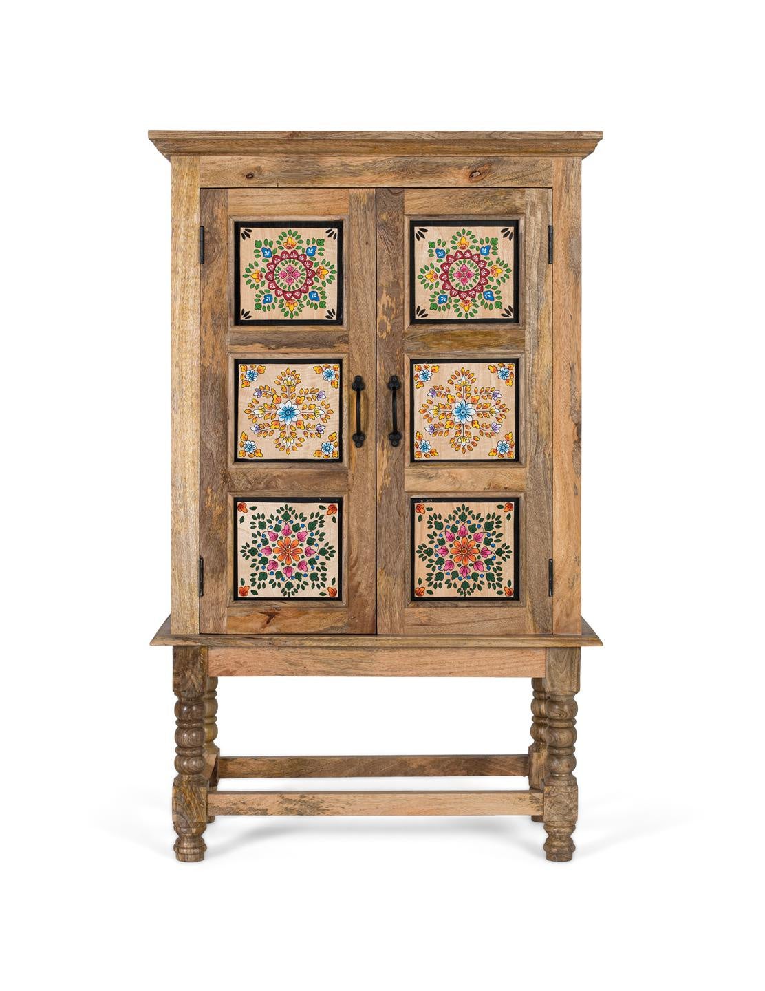 Armario de Madera de Mango 82cm Estilo Étnico Colonial