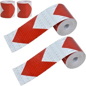 Ruban Adhésif Réfléchissant Rouge Et Jaune – 15 Cm X 10 M, Sécurité