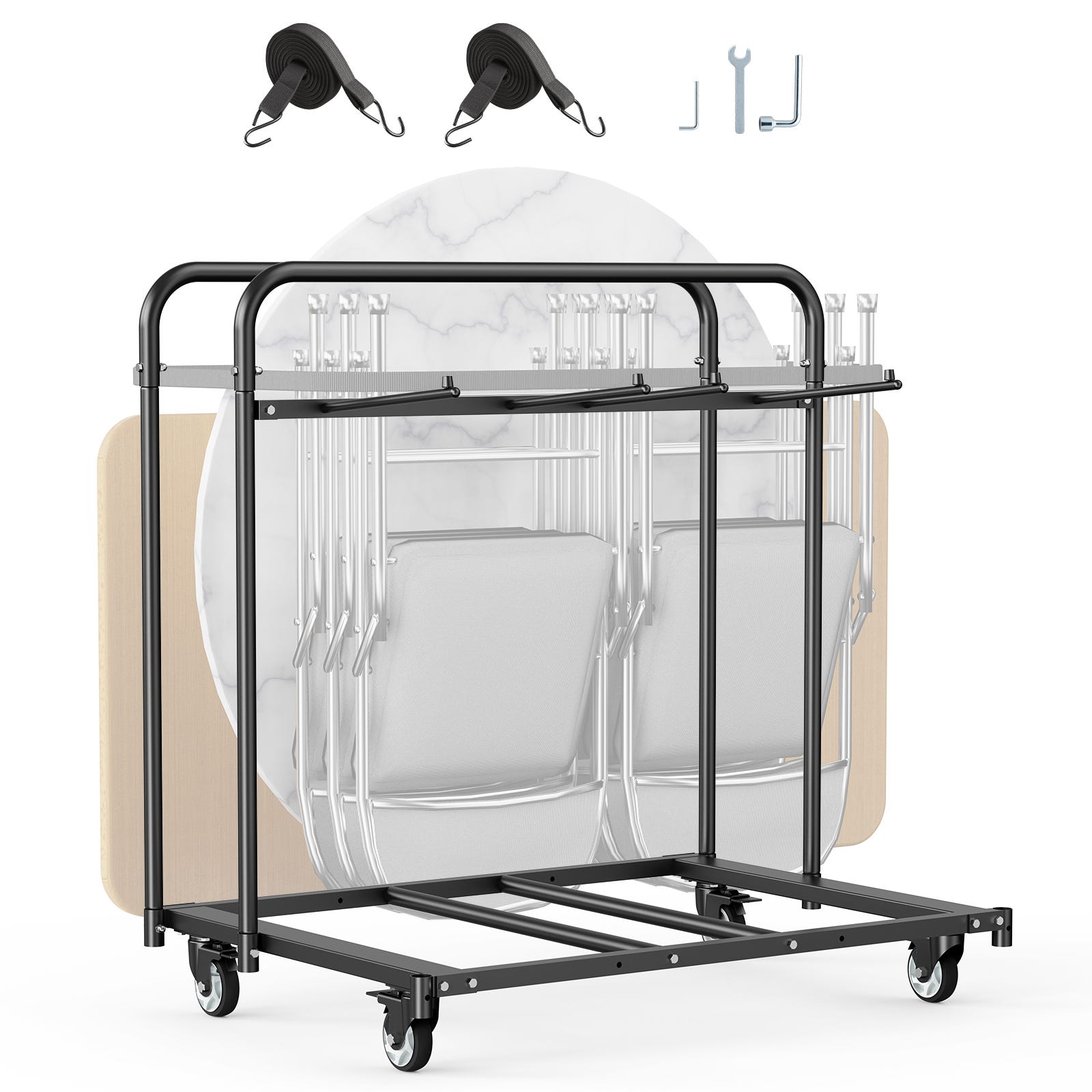Carrello con piattaforma pieghevole in alluminio 915x615x860 mm Carrello con piattaforma pieghevole in alluminio 915x615x860 mm