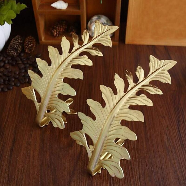 Fermatende per tende, color oro, realizzati a mano, grandi, intrecciati, decorativi, eleganti, europei, per tende da finestra, 1 paio