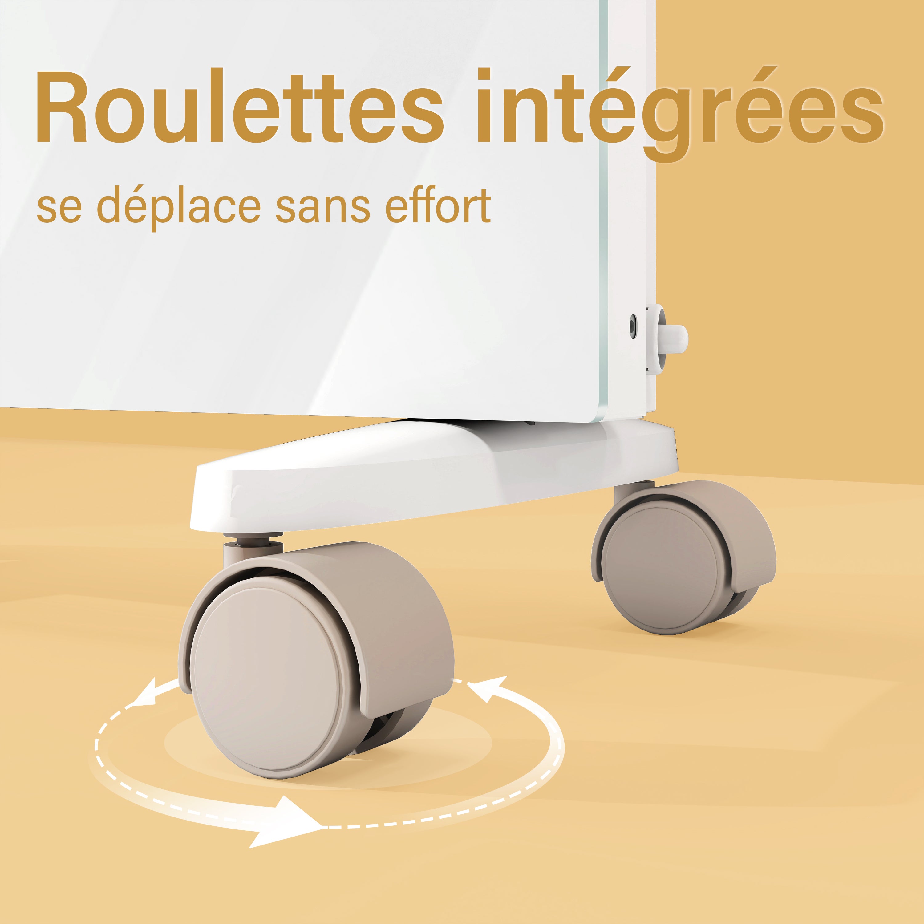 Radiateur électrique connecté sécurité enfant 2000W NDJ1 — WiFi, télécommande, anti-basculement, verre blanc glacé - 3