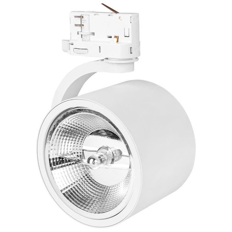 Reflektor szynowy AR111 GU10 3-fazowy Robio IP20 fi 120mm oprawa na szynę regulowany biały MasterLED