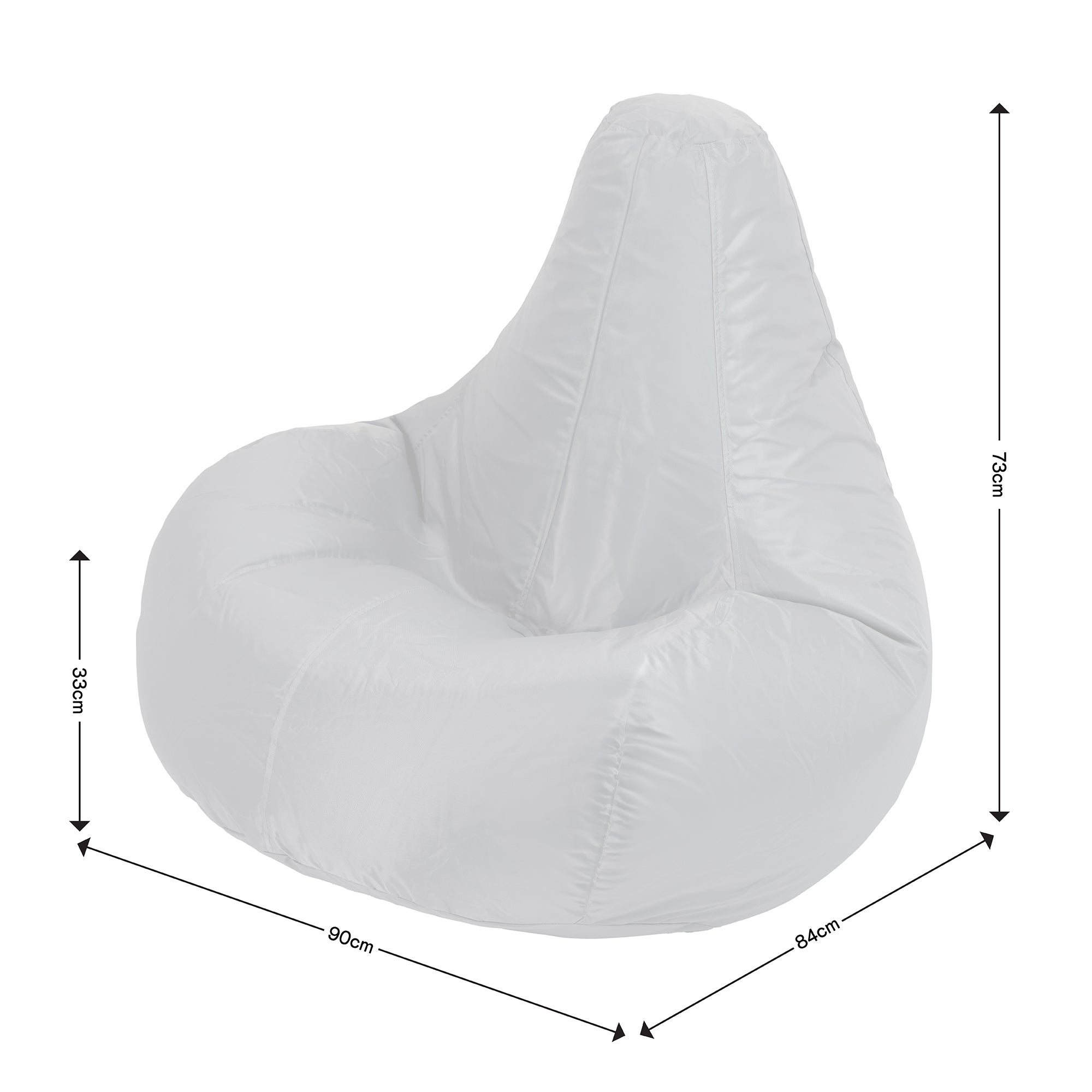 Pouf reclinabile con schienale alto Icon per interni ed esterni, soggiorno, giardino, blu navy, 84x84 cm, Oeko-Tex® - 8