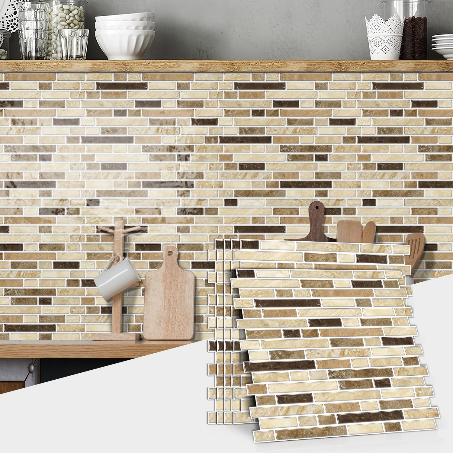 Bianco  10 Pezzi Di Paraschizzi Adesivo Più Spesso Per Cucina E Bagno Paraschizzi Da Parete In Finte Piastrelle Adesive Bianche Piastrelle Da Parete In Pvc 3d Metro Impermeabili 92059603