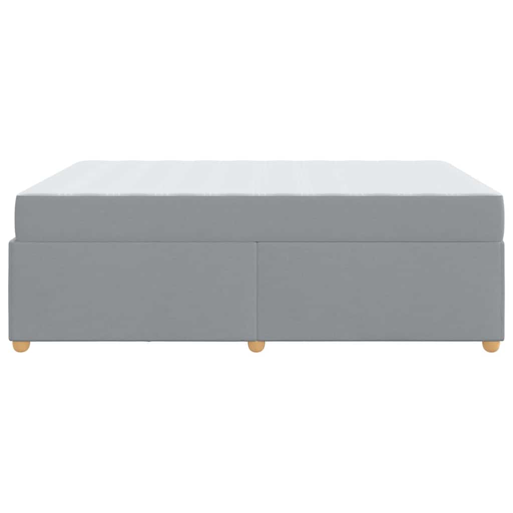 Cadre de lit avec matelas gris clair 140 x 200 cm en tissu - 6