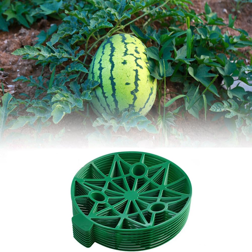 Zestaw 10 zielonych podstawek pod owoce ogrodowe, podpórka pod arbuza, stojak na produkty, podpórka pod melony i warzywa do sadów i gospodarstw