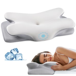 Cuscino Cervicale In Memory Foam 2 In 1 – Altezza Regolabile 10/14 Cm, Ortopedico