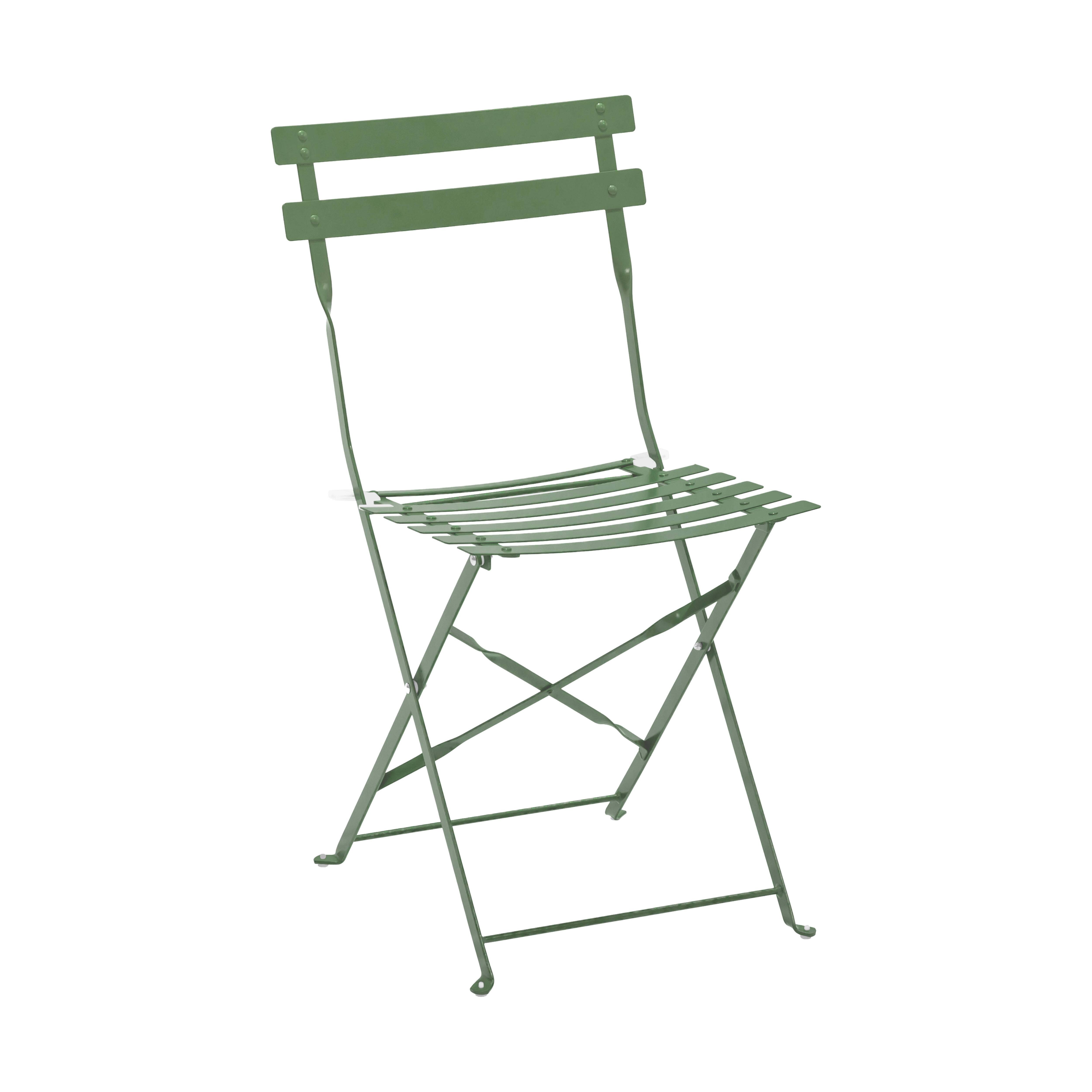 Chaise de jardin pliable sans coussin Rome en Acier Vert - 2