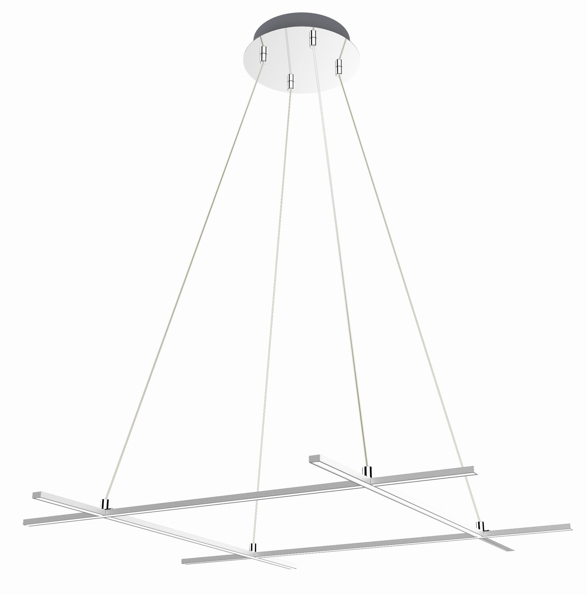 Lampa wisząca ANDROS LED 40W Neutralna biel 2000lm srebrno-biała wym: 120 x 70 x 70 cm Candellux