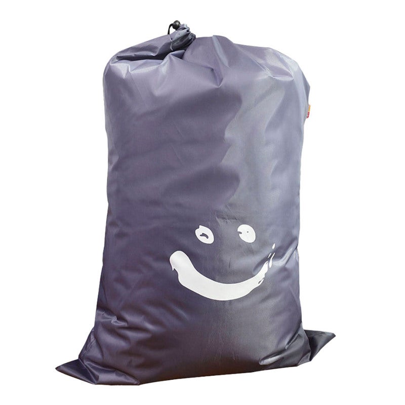 Bolsa cilíndrica de nailon para ropa sucia, gris oscuro, estampado de ...