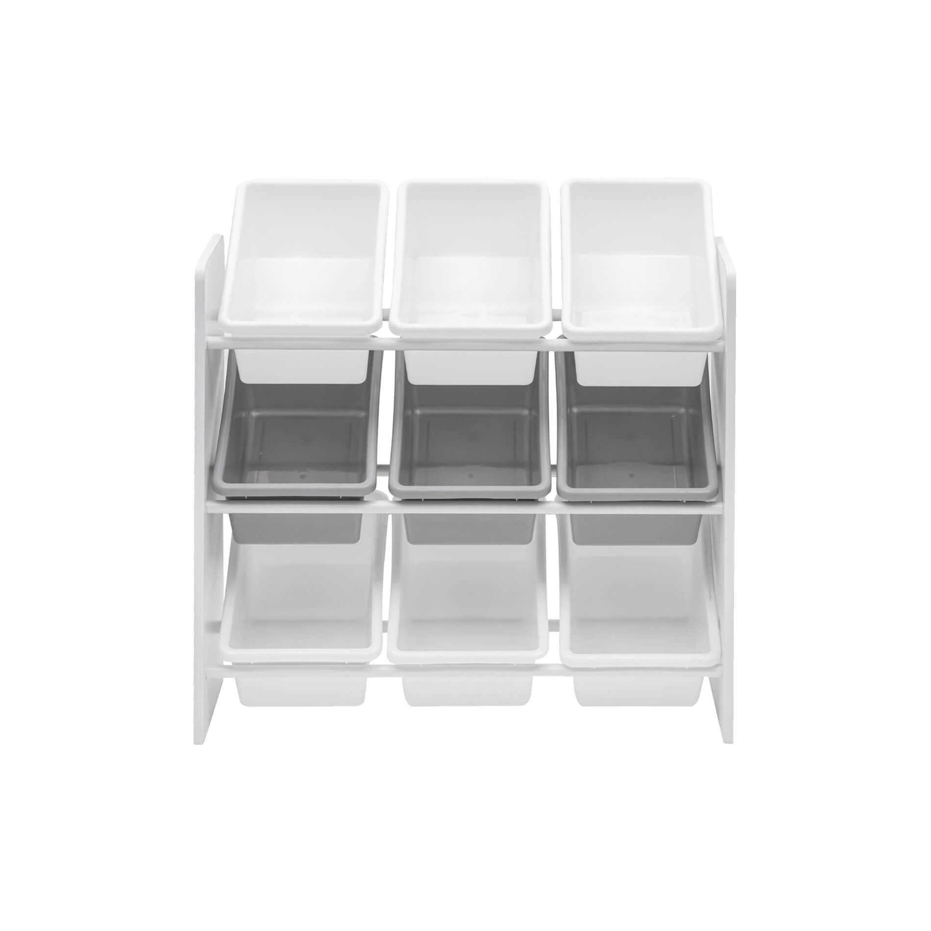 Organizador de Brinquedos Rebecca Mobili Prateleira de Quarto MDF Branco com 9 Caixas Amovíveis - 5