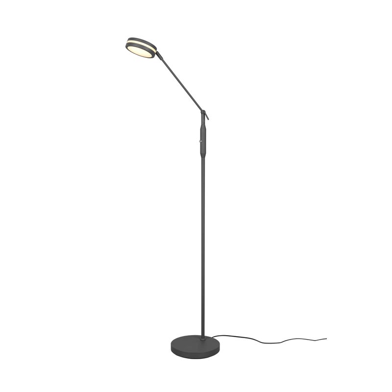 Lampa podłogowa stojąca Franklin antracytowa LED 6W 2700K - 4000K 650lm wym: 133 x 23 x 41 cm metal Trio