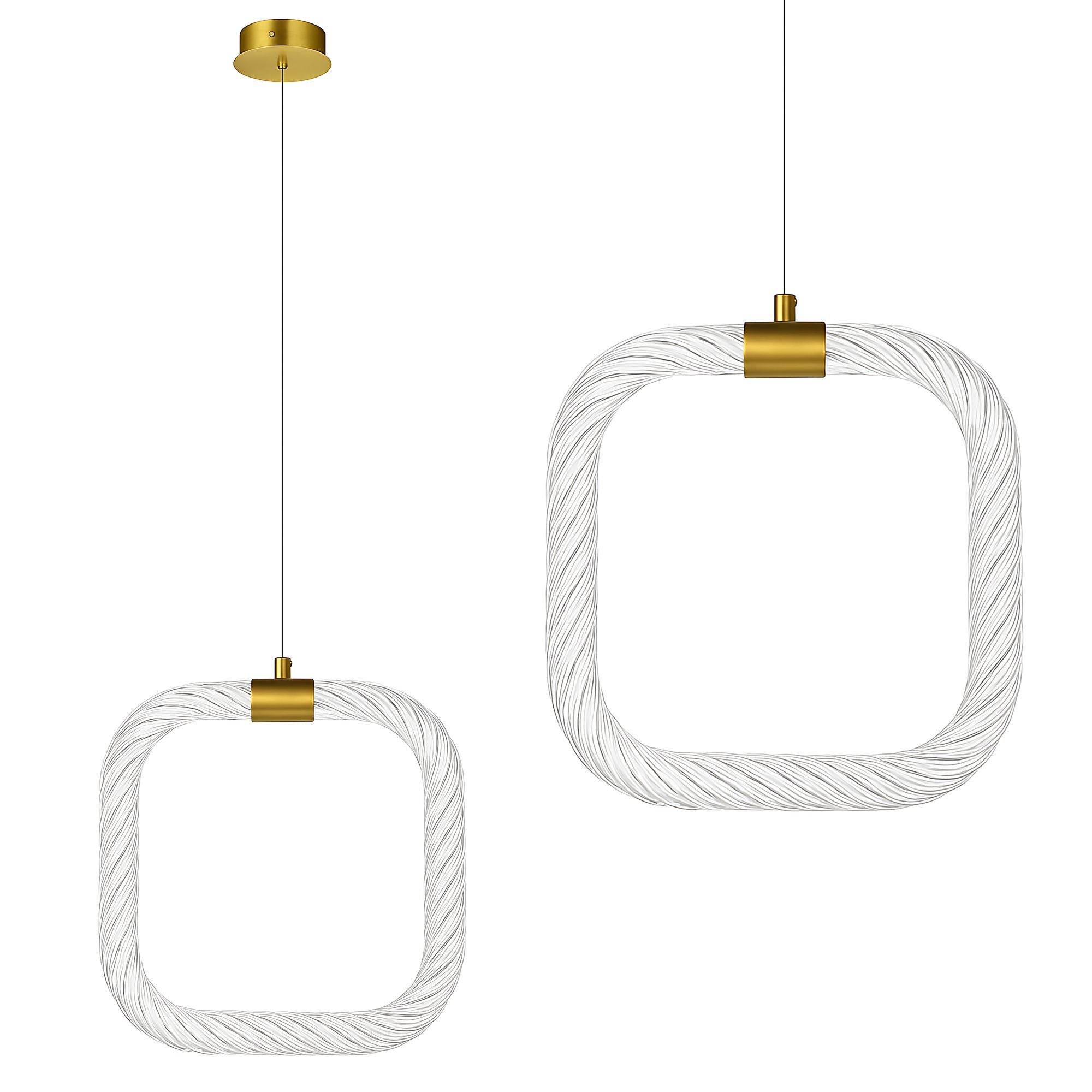 Lampa Sufitowa Wisząca Led Toolight Lhj056-Cp1 Biały, Złoty