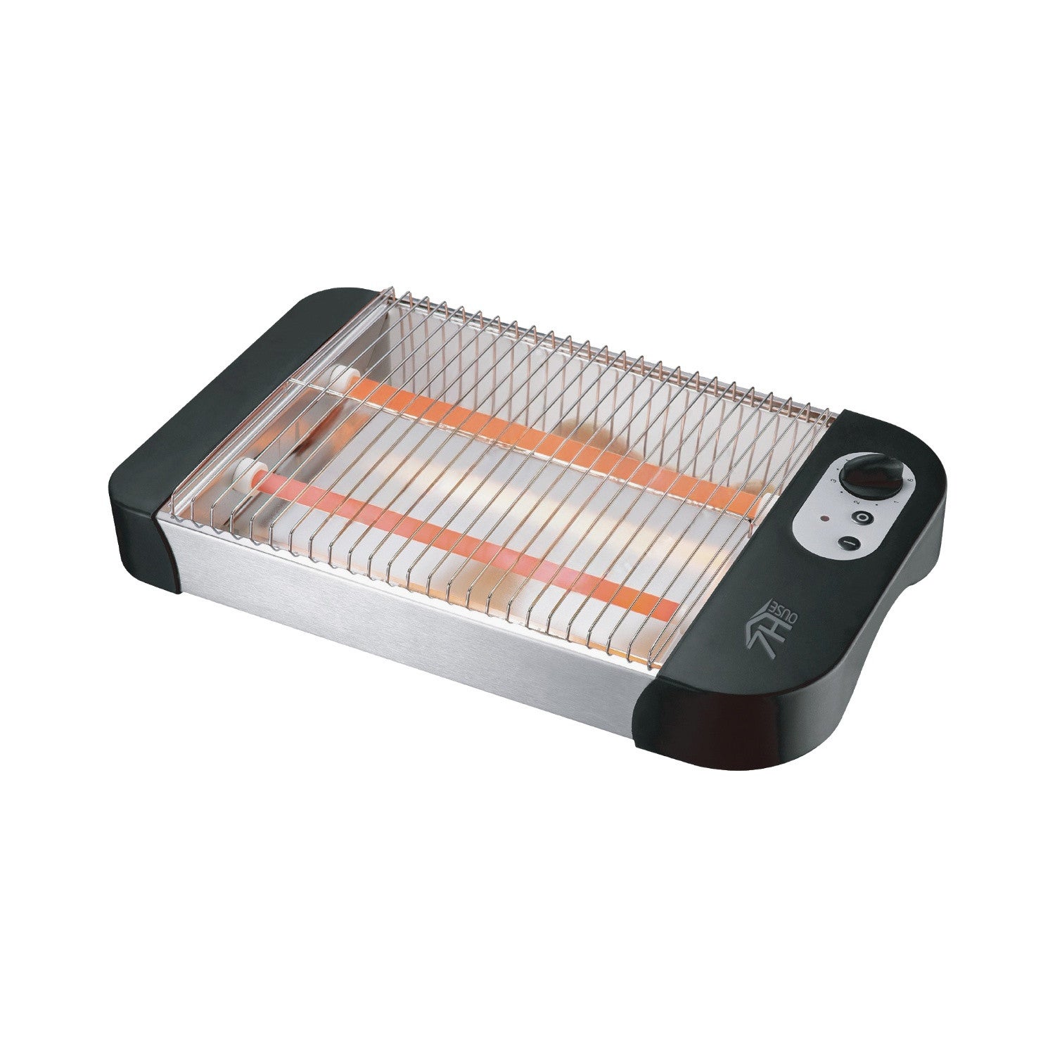 Cecotec Tostapane Orizzontale Turbo EasyToast Basic. 3 resistenze quarzo, 6 livelli di potenza, raccogli briciole, scopartimento per il cavo, 900 W