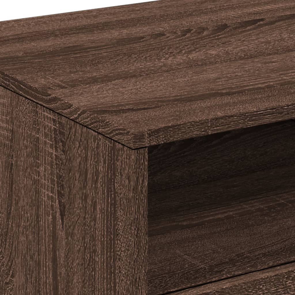 Maison Exclusive - Table basse avec lumières LED chêne marron 90x49x40 cm - 9