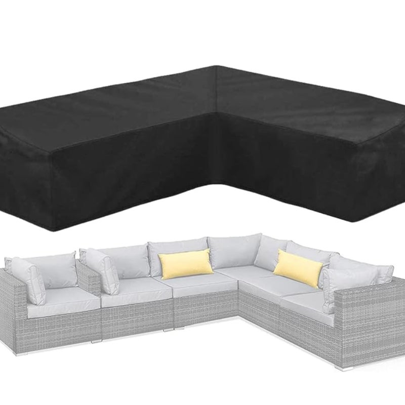 Pokrowiec na sofę narożną - 215 x 215 x 87 cm - w kształcie litery L - pokrowiec na sofę ogrodową premium - tkanina poliestrowa Oxford - wodoodporny -