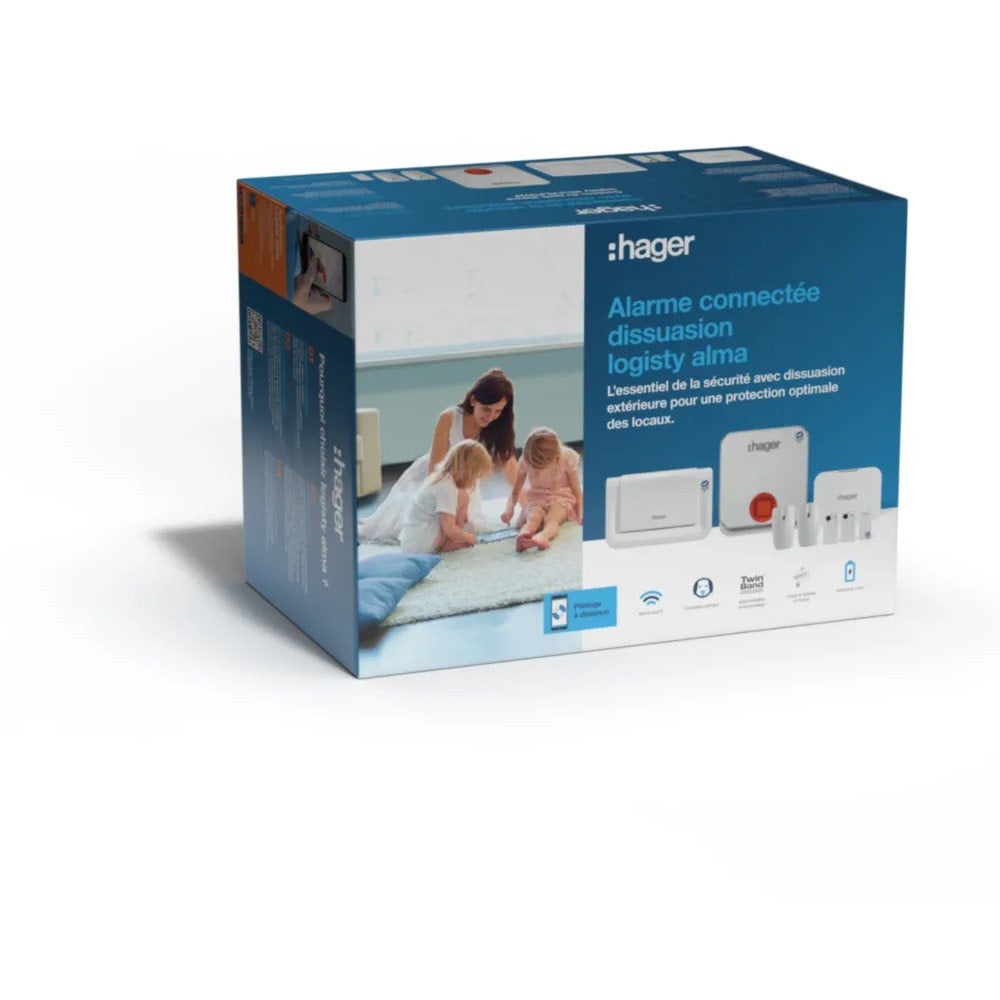 Hager Pack alarme connecté Logisty Alma avec sirène RLP002F — free download