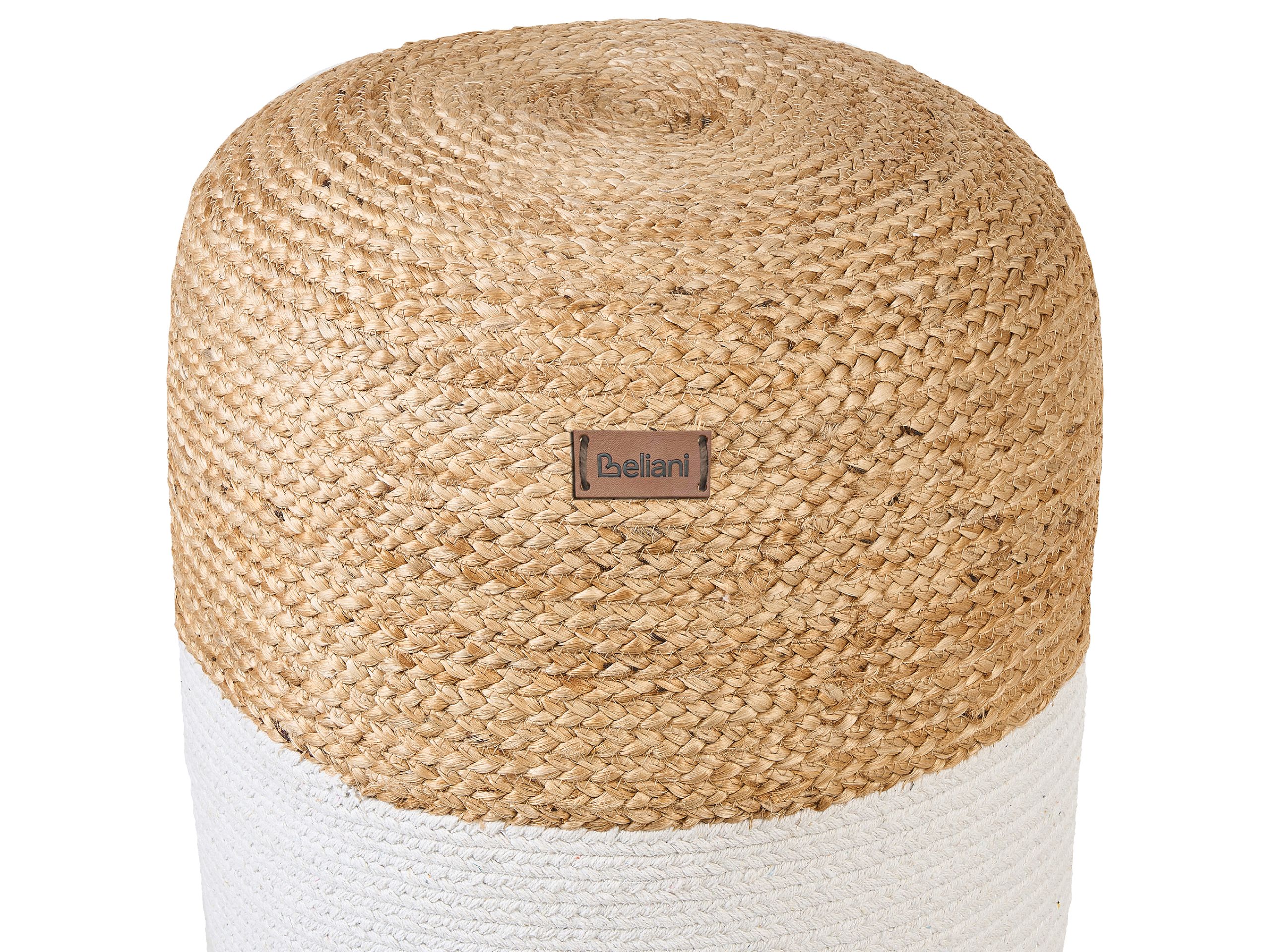 Pouf DALAMA Jute Blanc - 4
