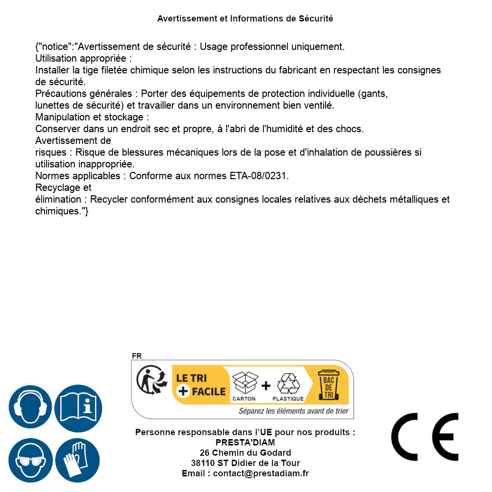 10 Tiges Filetées Chimique M10 x 130 mm - ETA-08/0231 - Inox A4 - D-Work - 7