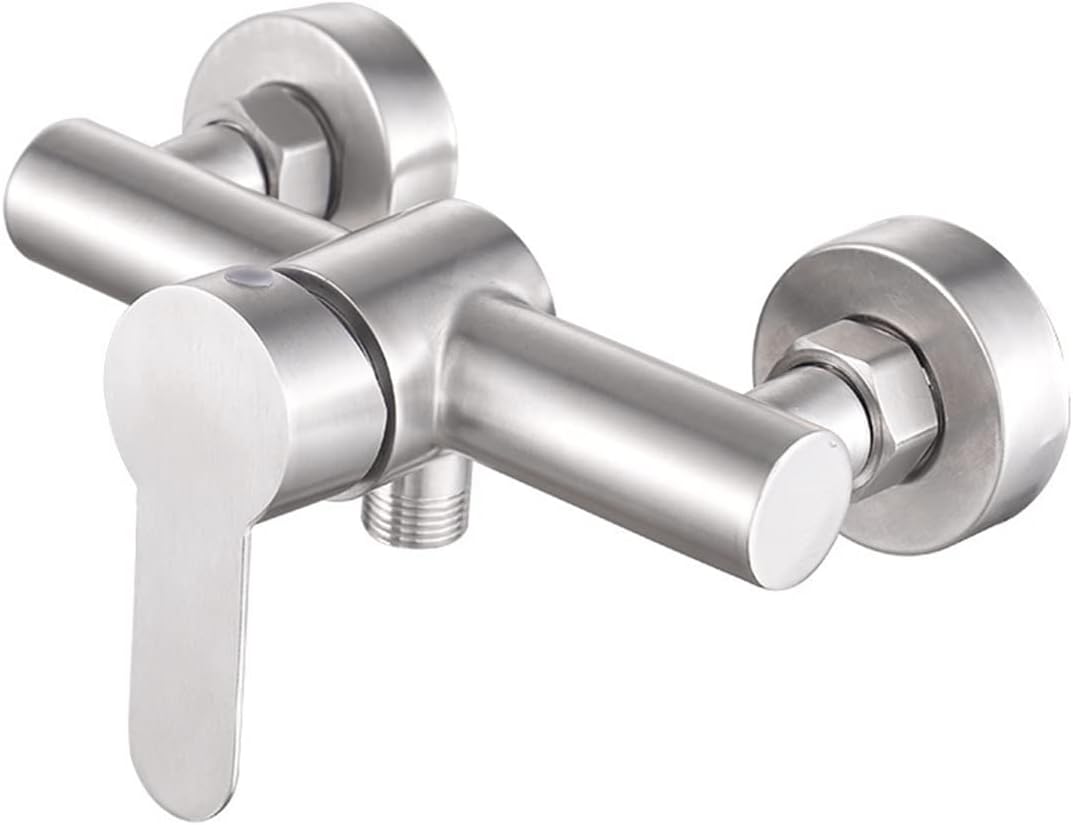 Bateria prysznicowa ścienna ze stali nierdzewnej - Bateria prysznicowa - Sterowanie ręczne - Zawór hydrauliczny - Bateria łazienkowa na zimną wodę