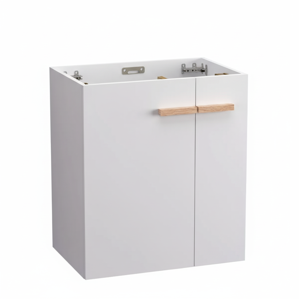 Szafka pod umywalkę L-WOOD 59 cm biały połysk