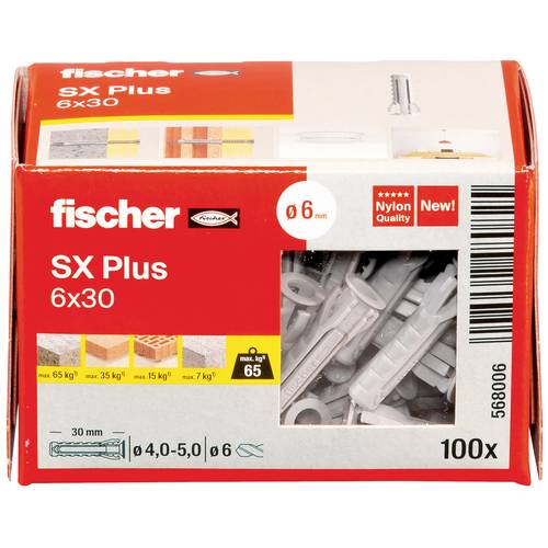 Cheville SX Plus 6x30 mm - Boîte de 100 unités - Fischer - Réf. 96056 - 3