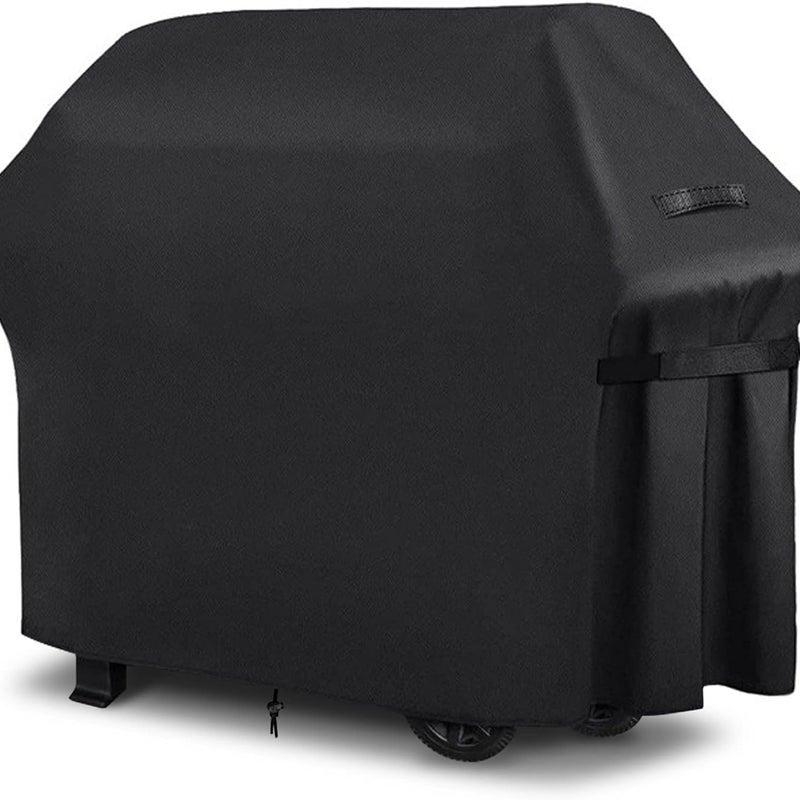 Pokrowiec na grilla zewnętrznego (1 sztuka), odpowiedni do grilli gazowych, wykonany z tkaniny Oxford, ze ściągaczem regulowanym sznurkiem, wiatroszc