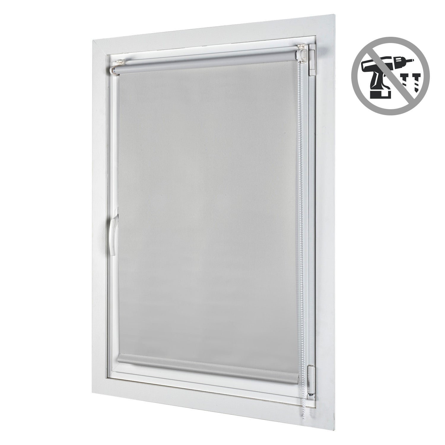 Tenda Avvolgibile Day/Night Zebra - Protezione Solare E Privacy, Senza Fori, Grigio 80x100 Cm - Foto 3