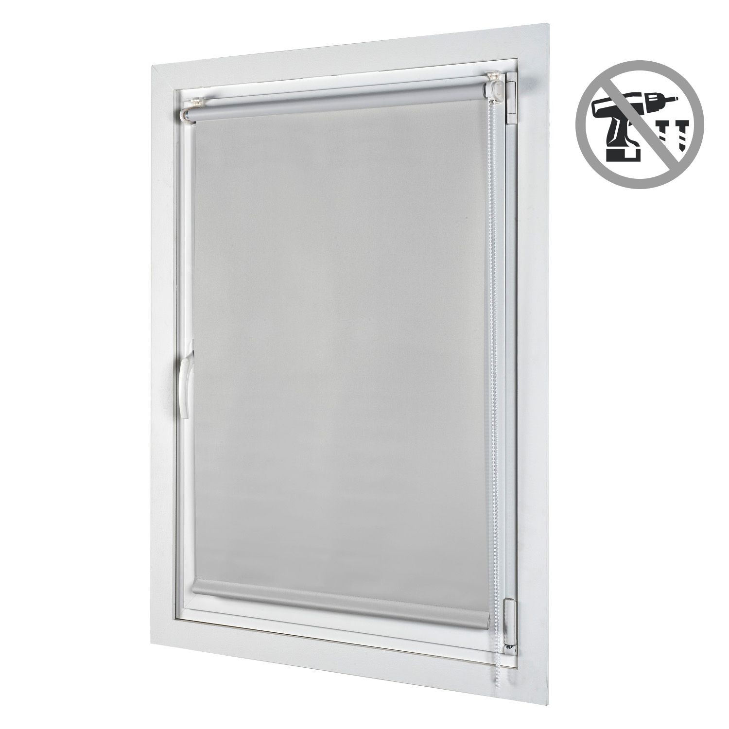 Tenda Avvolgibile Day/Night Zebra - Protezione Solare E Privacy, Senza Fori, Grigio 80x100 Cm - Foto 3