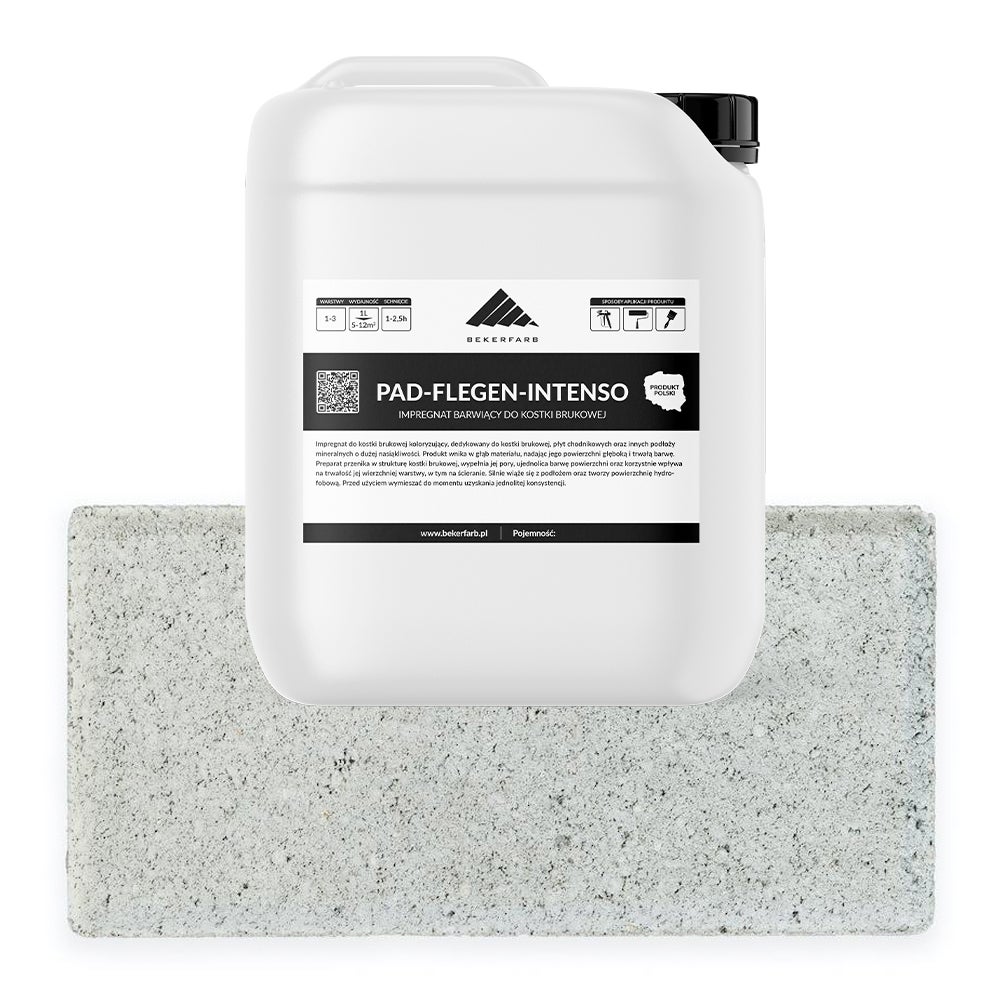 Impregnat Barwiący do Kostki Brukowej i Betonu - Szare Aluminium - 10L