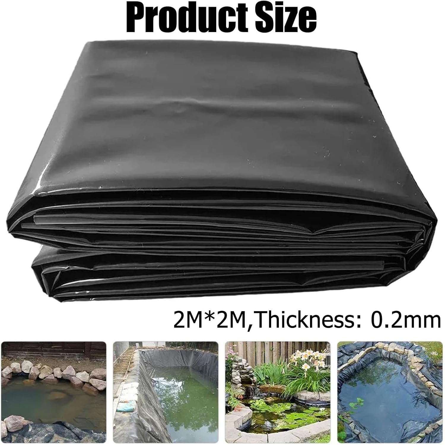 UlisemBâche de Bassin 2 m x 2 m,Bâche D'étang,Bâche pour Bassin,Bâche