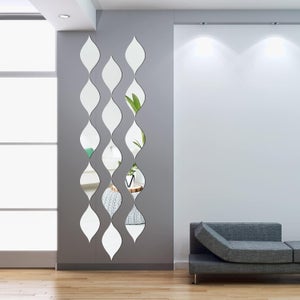 8 Piastrelle Specchio Adesive In Acrilico 20x20 Cm - Infrangibili, Autoadesive, Per Parete Bagno E Casa