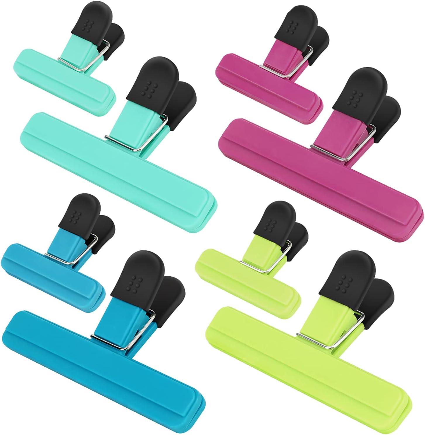 Klipsy do torebek na żywność, 8 szt., klipsy i dodatki do żywności, 4 duże, 4 małe