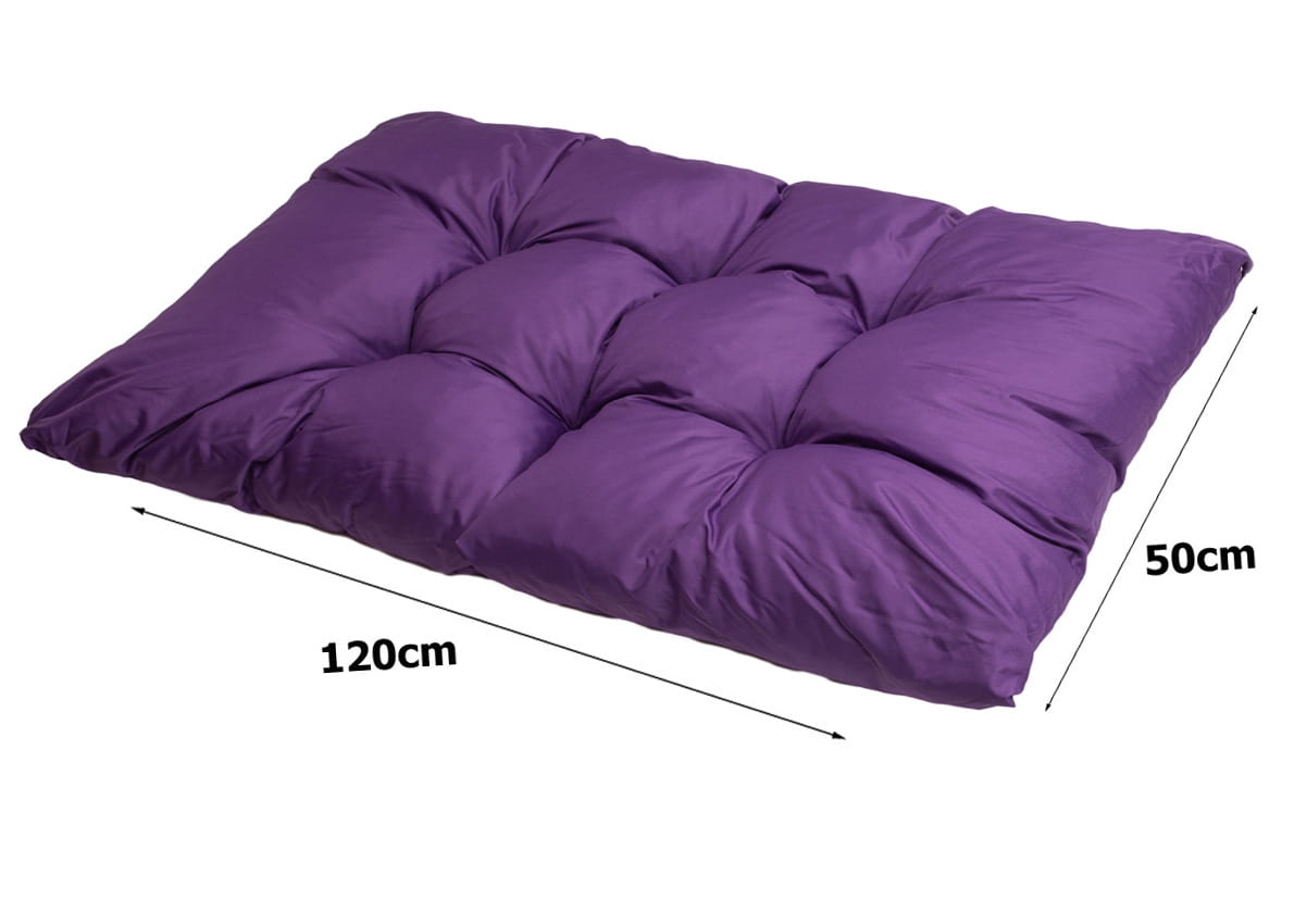 Coussins pour palettes, Assise 120x50 et Dossier 120x40cm Violet, coussins canapé / coussin palette in / extérieur, SETGARDEN - 8