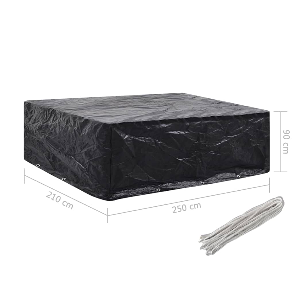 Housse de salon de jardin | Housse de protection 8 œillets 250x210x90 cm CFW36085 - 6
