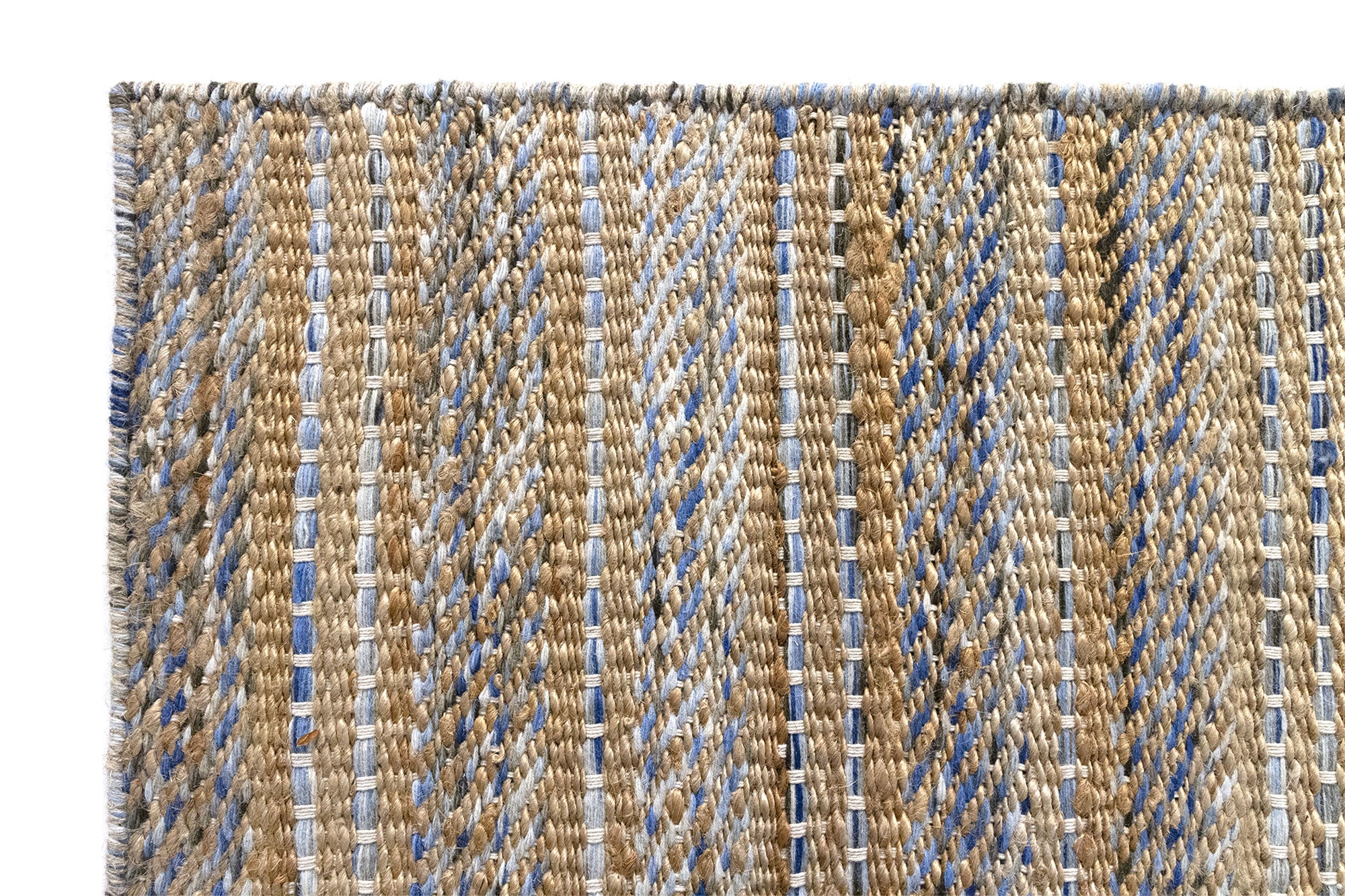 Hamid - Piccolo tappeto in juta e lana OLIVIA BLUE 150x80cm - 3