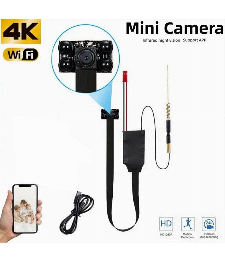 Mini Telecamera Spia WiFi | Spy Cam HD Per Videosorveglianza | Micro - Foto 5