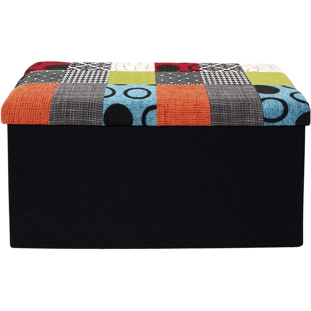 Coffre Banc Pliable - Home Deco Factory - Patchwork - Multicolore - 7