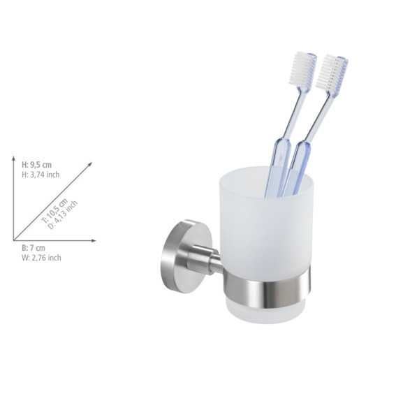 Wenko 19615100 Porte Verre a Dents Uno Bosio Acier Inox - 4
