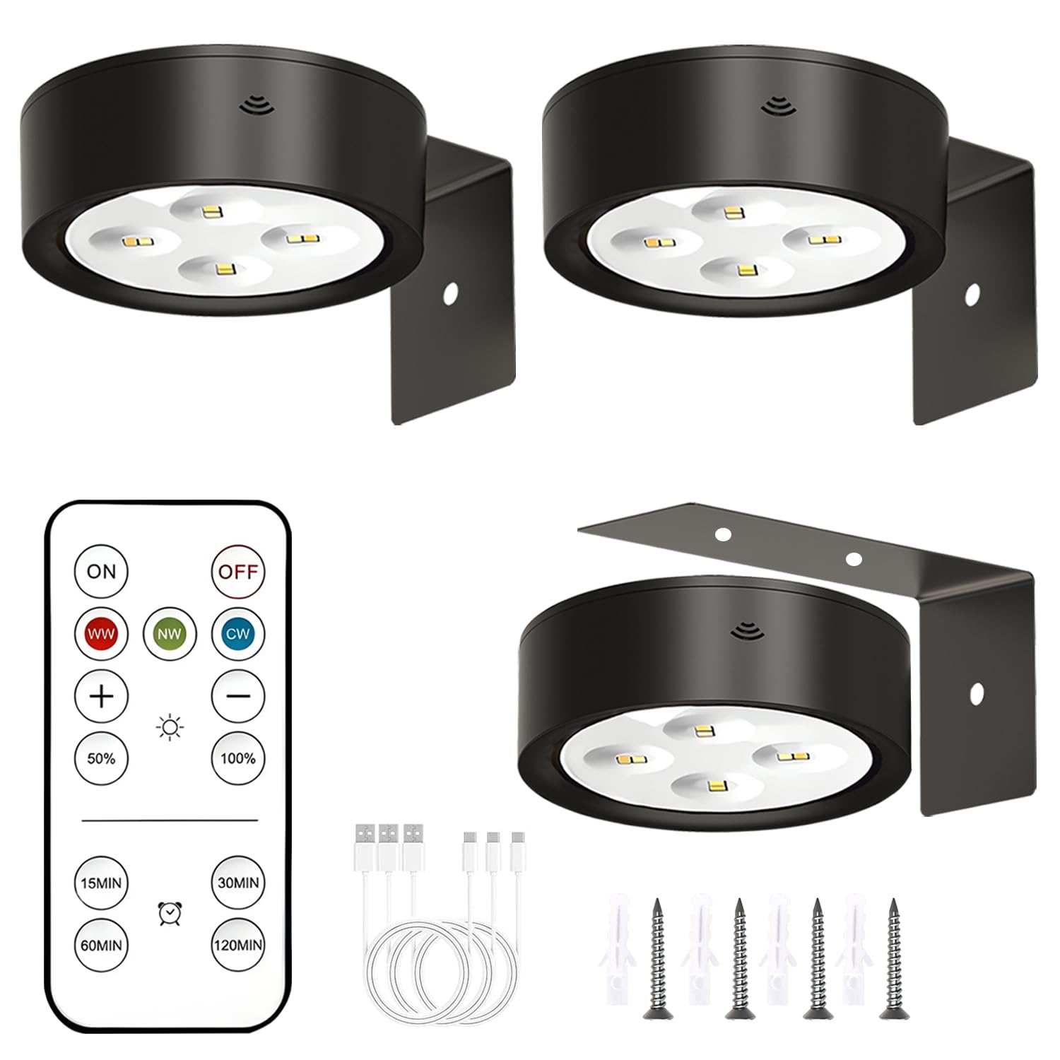 Laliled Lampe Murale à Télécommande, Image Lampe LED Sans Fil 4 Modes