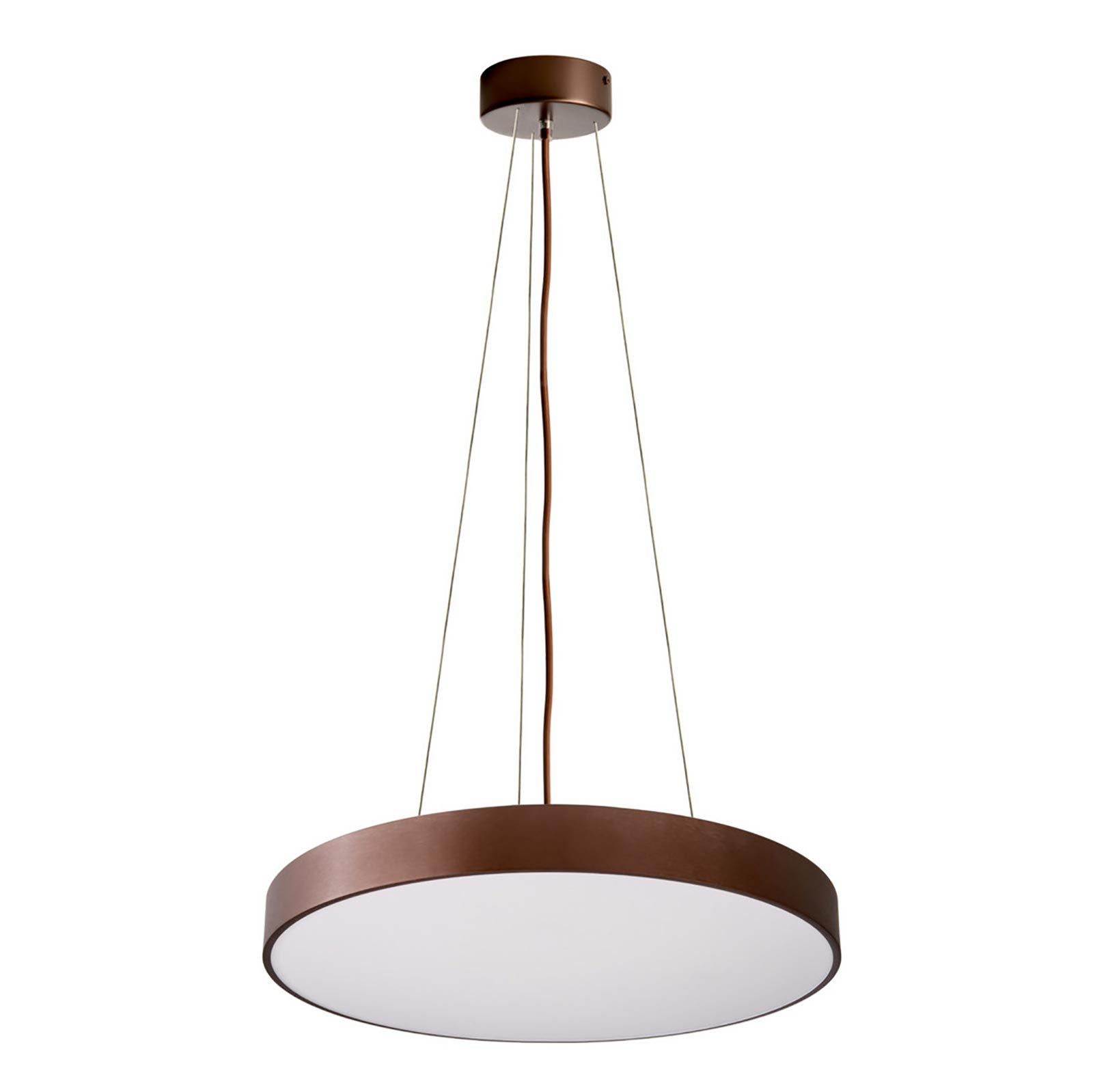 MENKAR 600 Ściemnialna lampa wisząca 60cm LED 65W UP DOWN nowoczesne zawieszenie 2 temperatury światła salon kuchnia stół 230V BROWN